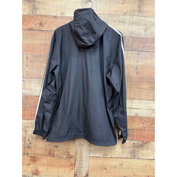 Adidas Men Tango Windbreaker Hood Jacket Black White Hooded Large - Picture 5 of 7